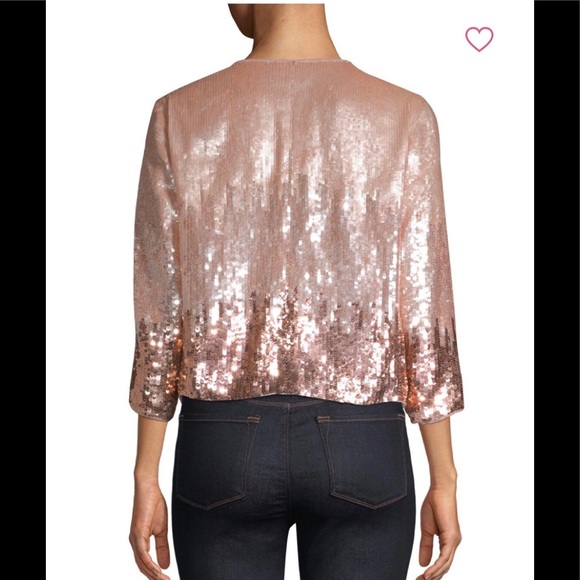 Parker Rose Gold Sequin jacket, Size M - Picture 4 of 17